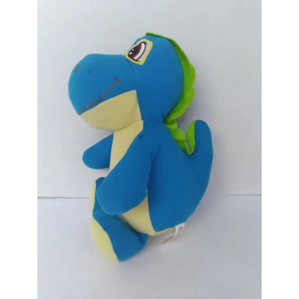 Adorable Blue‎ Dinosaur Plush Toy Soft Stuffed Animal with Green Spikes